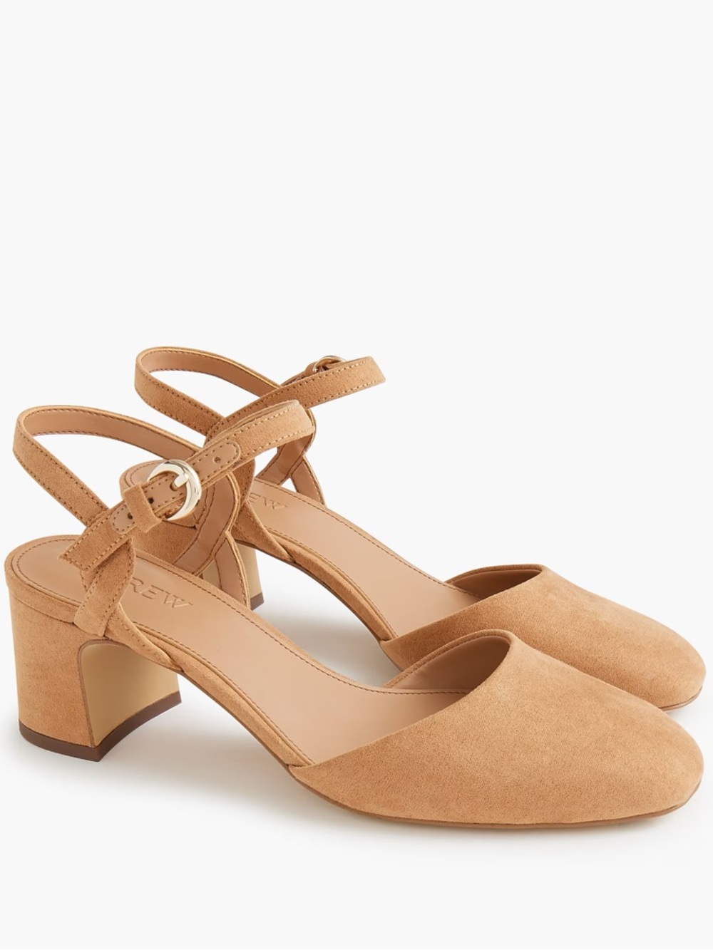 J. CREW Microsuede ankle-strap heels in Sienna Size 12 M NWOB CL385